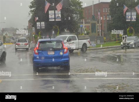 Leominster, MA, USA. 18th Sep, 2023. Raining again and one week after ...