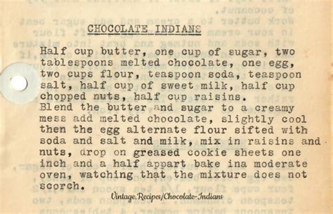 Chocolate Indians - vintage.recipes