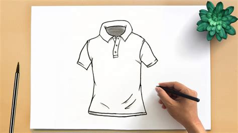 T-shirt Drawing How to Draw a nice T Shirt Step by Step Easy (Polo Shirt Drawing) - YouTube