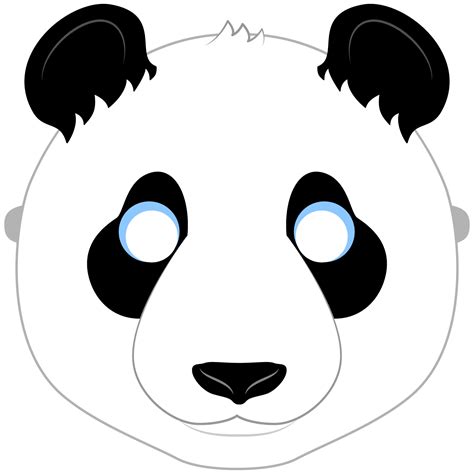 Panda mask template free printable papercraft templates – Artofit