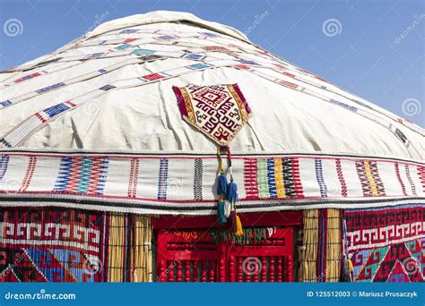 Yurts in Uzbekistan, Traditional Crafts and Patterns. Stock Image - Image of kyzylkum ...