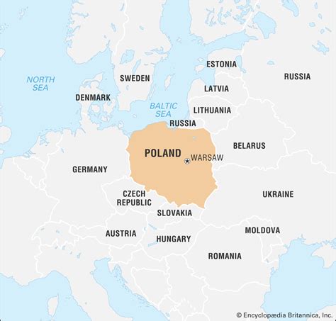 خريطة بولندا والدول المجاورة - المسافرون