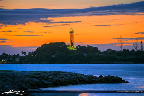 Sunset Jupiter Lighthouse from Dubois Park | HDR Photography by Captain ...