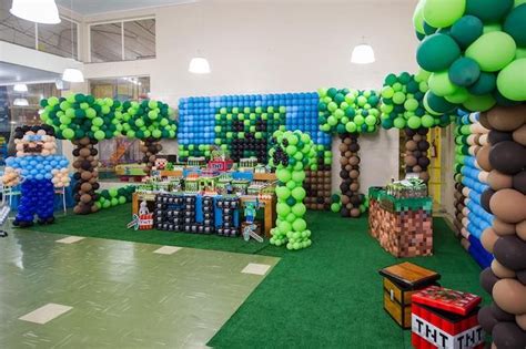 Party Display from a Minecraft Birthday Party via Kara's Party Ideas KarasPartyIdeas.com (29 ...