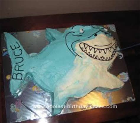 Creative Homemade Bruce the Shark Cake