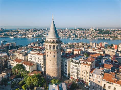 Galata Tower. Istanbul Aerial View Stock Photo - Image of galata ...