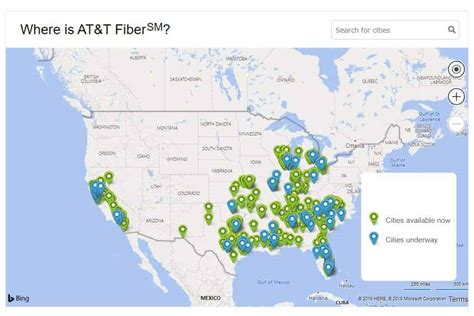 MAP OF AT&T FIBER COVERAGE | Programsrun.com