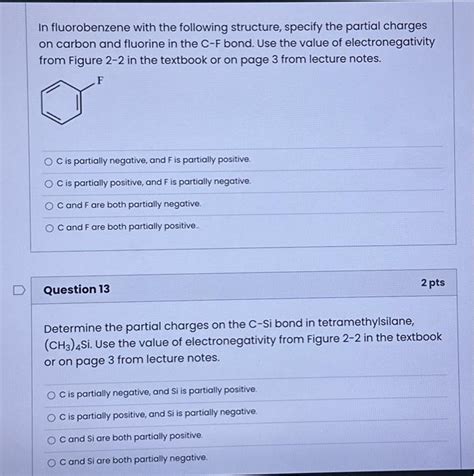 Solved In fluorobenzene with the following structure, | Chegg.com