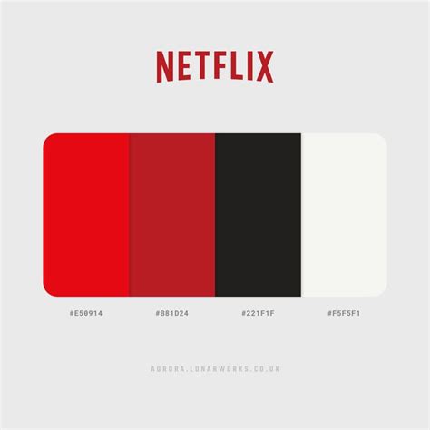 Netflix Colour Palette | Color design inspiration, Flat color palette ...