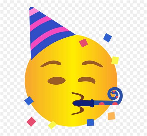 Party Hat Emoji Face, HD Png Download - vhv