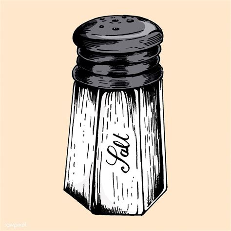 Hand drawn salt shaker | premium image by rawpixel.com in 2020 | Salt ...