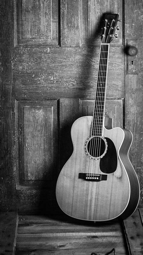 Black and White wallpaper of a guitar Guitar Diy, Best Acoustic Guitar ...