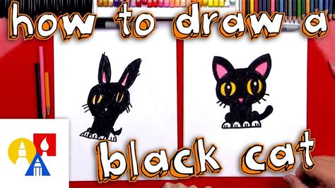 How To Draw A Cartoon Black Cat | Drawings, Art for kids hub, Cute doodles