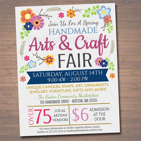 Arts & Craft Fair Event Flyer | TidyLady Printables