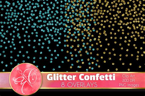 Glitter Confetti Clip Art, Overlays Graphic by paperart.bymc · Creative Fabrica