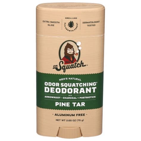 Dr. Squatch® Men's Natural Pine Tar Deodorant Stick Aluminum Free, 2.65 oz - Fry’s Food Stores