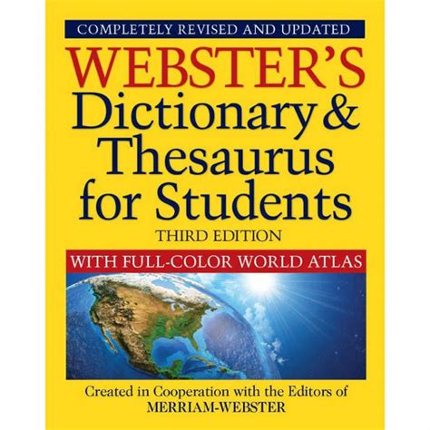 TeachersParadise - Merriam-Webster Webster's Dictionary & Thesaurus with Full Color World Atlas ...