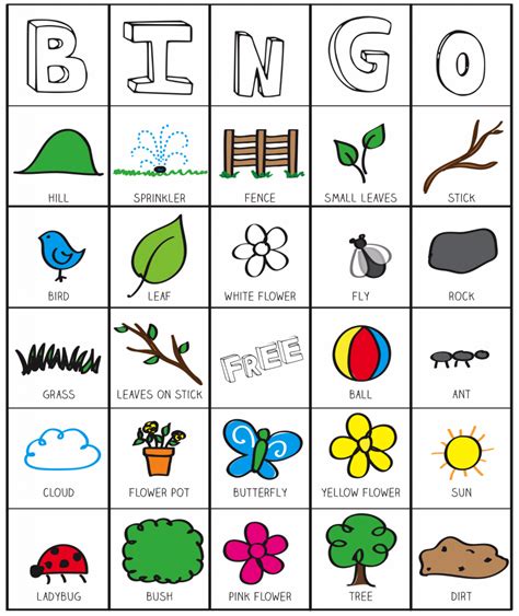 Outside Bingo Printable Inspired by The Garden Classroom Kids ...