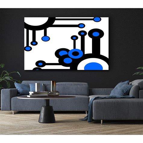 Blue Sun Rays Canvas Print Wall Art