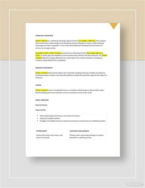 Creative SWOT Analysis Template in Word, Google Docs - Download | Template.net