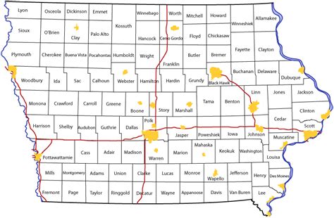 Iowa Map Of Counties And Cities - Uf Calendar Summer 2024