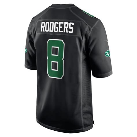 Aaron Rodgers New York Jets Fashion Game Capi Jersey – Black ...