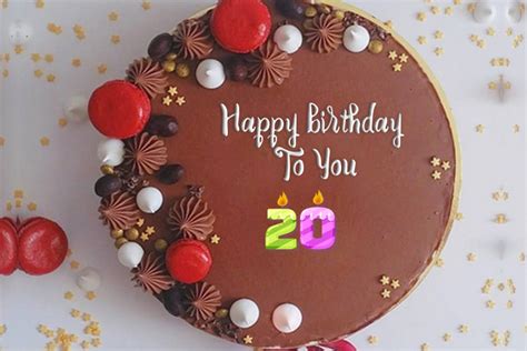 Birthday cake images with age numbers and name