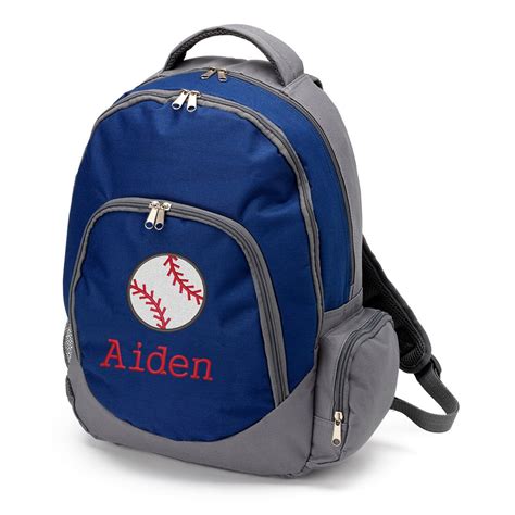 Personalized backpack for boys baseball backpack Monogram