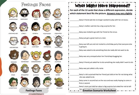 Emotions worksheets: Explore and Manage Feelings Effectively