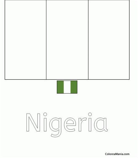 Colorear República Federal de Nigeria (Banderas de paises), dibujo para ...