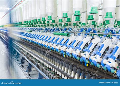 Cotton spinning machinery stock image. Image of manufacturing - 50028497