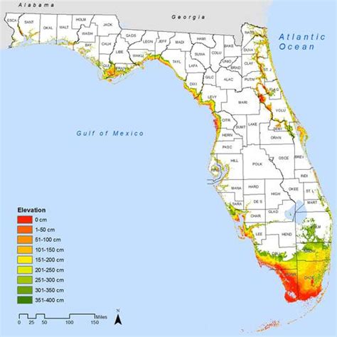 Highest Elevation In Florida Map | map of interstate