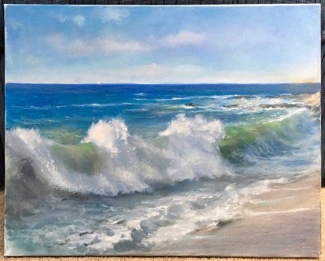 Ocean Painting, Abstract Canvas Painting, Seascape Paintings, Cool Paintings, Abstract ...