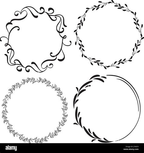 Set of Decorative Frame and Borders Art. Calligraphy lettering Vector illustration EPS10 Stock ...