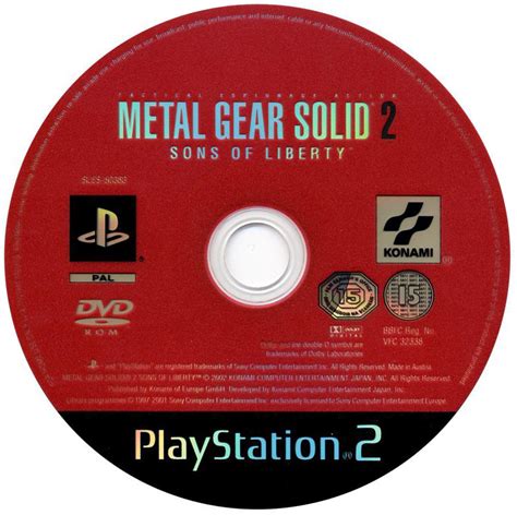 Metal Gear Solid 2 Covers MGS2 (PS2/Playstation 2/PS3/Playstation 3 ...