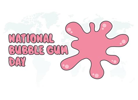 vector graphic of national bubble gum day good for national bubble gum day celebration. flat ...