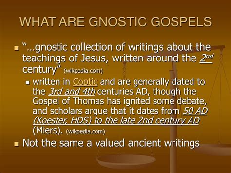 PPT - THE GNOSTIC GOSPELS PowerPoint Presentation, free download - ID:169245