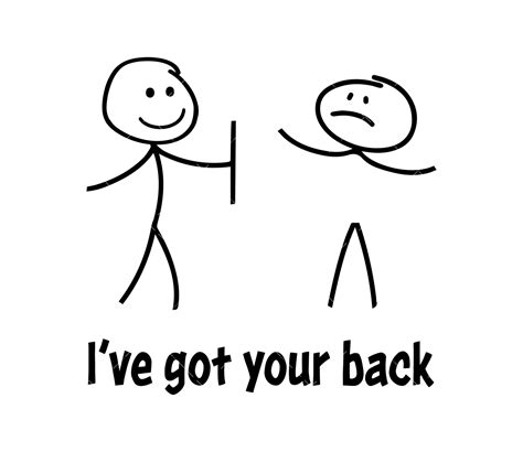 I’ve got your back SVG, PNG, PDF, Stick Figure SVG