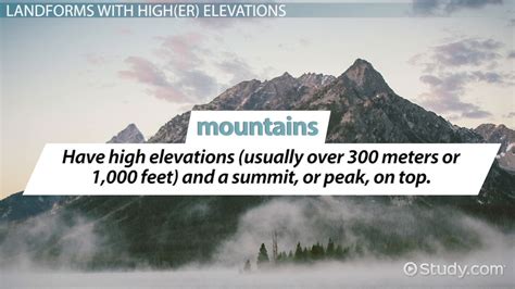 Landform: Definition & Types - Video & Lesson Transcript | Study.com