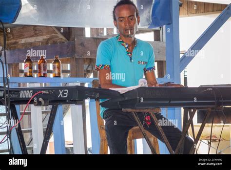 Reggae Keyboard player at 'Boat Bar', Negril, Westmoreland, Jamaica ...