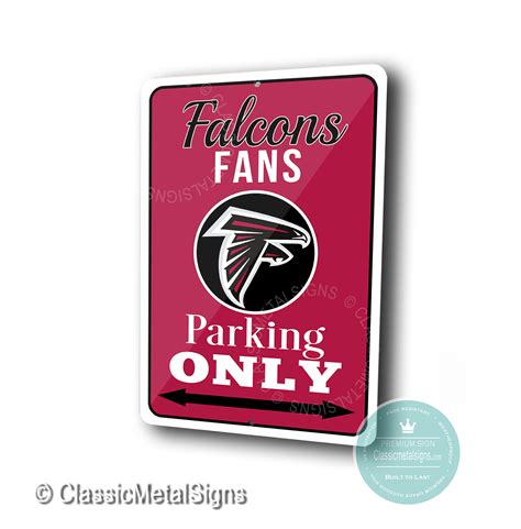 Atlanta Falcons Parking Only Sign | Atlanta Falcons | NFL Falcons Gifts