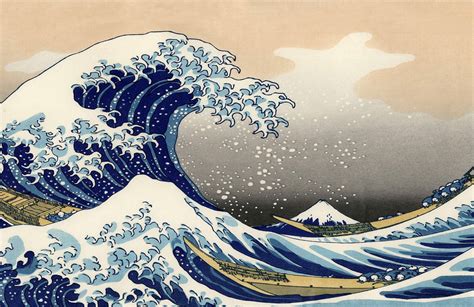 The Great Wave' by Hokusai Wallpaper Mural | Hovia | Japanese wave painting, Wave art, Japan art