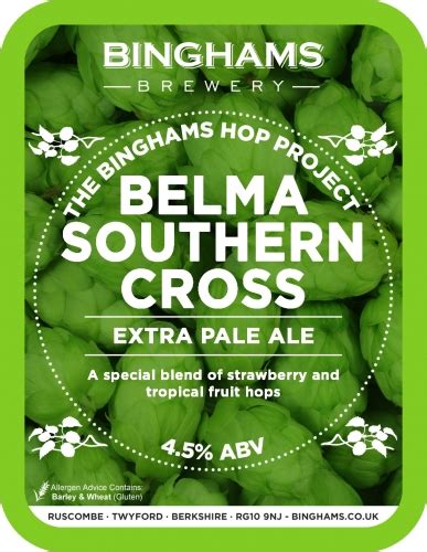 Hop Project: Belma Southern Cross - Binghams Brewery - Untappd