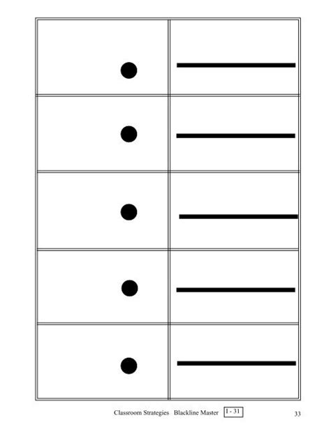 Classroom Strategies Blackline Master I