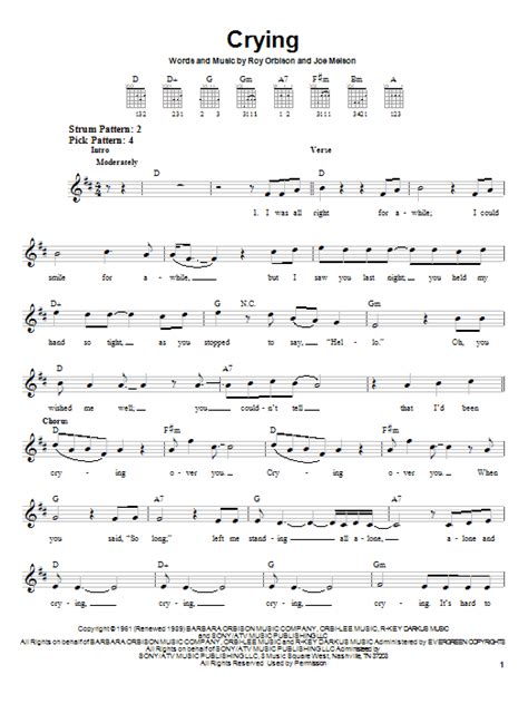 Crying | Sheet Music Direct