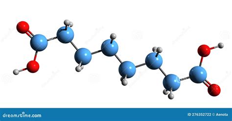 3D Image Of Suberic Acid Skeletal Formula Stock Photo | CartoonDealer.com #276352722