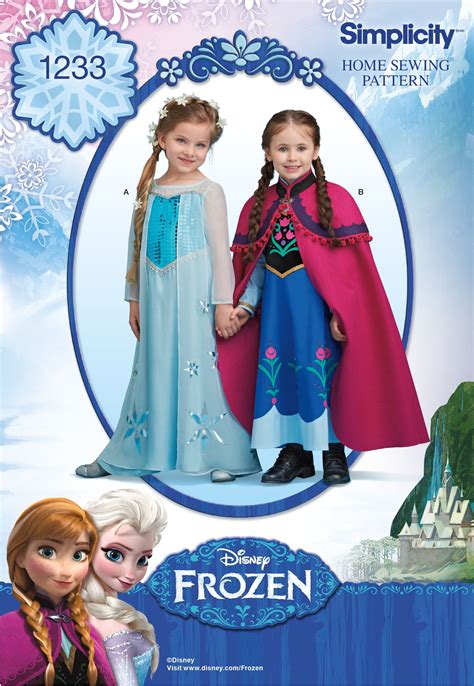 Simplicity Childs' Size 3-8 Disney Frozen Costume Pattern, 1 Each ...