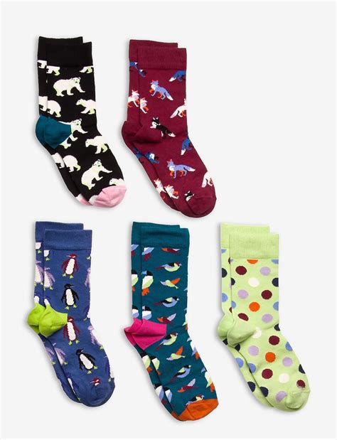 Happy Socks Kids Animal 5-pack Gift Set (Medium Orange) - 299 kr | Boozt.com