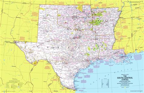 South Central States Map 1974 | Maps.com.com