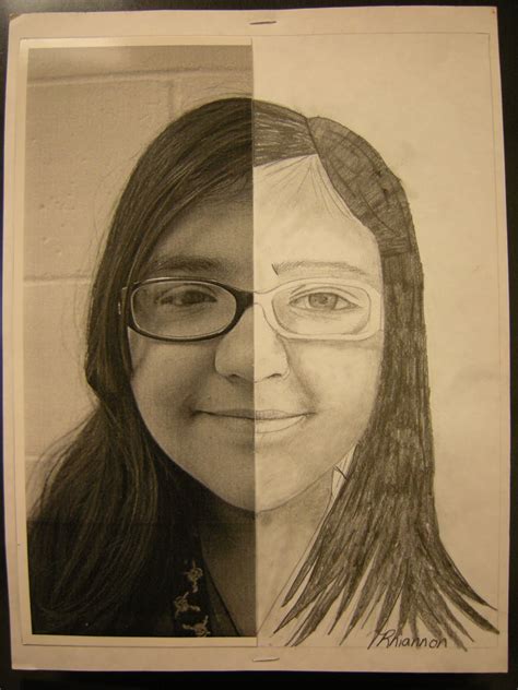 Tart--Teaching Art with Attitude: Pencil Symmetrical Self-Portraits